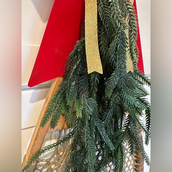 NEW Antique Snowshoe Wreath wall Customizable 1 single or 2 set winter Christmas - Picture 10 of 16